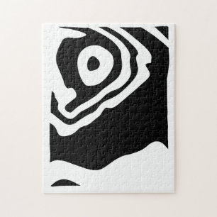 Quebra-cabeça No Profundo: Abstrato preto e branco