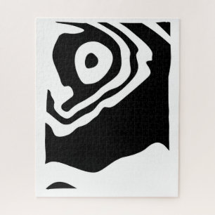 Quebra-cabeça No Profundo: Abstrato preto e branco