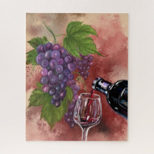 Quebra-cabeça No Vinho Há Verdade - Coleção De Arte De Desenh