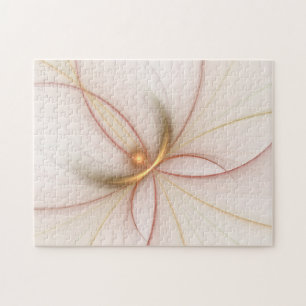 Quebra-cabeça Nobre Copper E Dourado Abstrato de Arte Fractal Mo