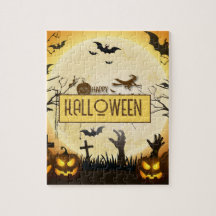 Noite Assustadora de Halloween com Design de Outon