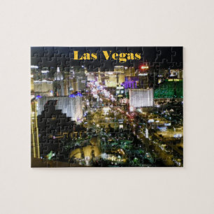 Quebra-cabeça Noite da opinião aérea da tira de Las Vegas