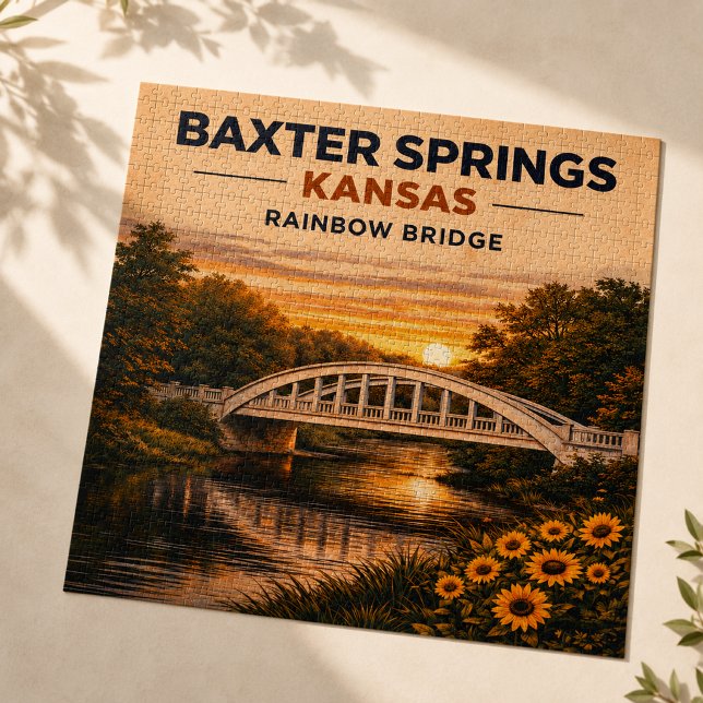 Quebra-cabeça Noite de Jogo da Rota 66 em Baxter Springs Kansas (Criador carregado)