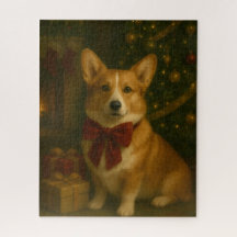Noite de Jogos de Natal Corgi de Natal Elegante