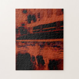 Quebra-cabeça Noite de Paris Vermelha. Legal movimento desfocado