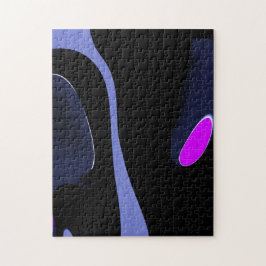 Quebra-cabeça Noite do Cometa: Abstrato azul, roxo e preto