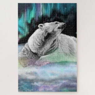 Quebra-cabeça Noite do Urso Polar - Coleção de Artes de Desenh