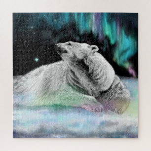 Quebra-cabeça Noite do Urso Polar - Pintura