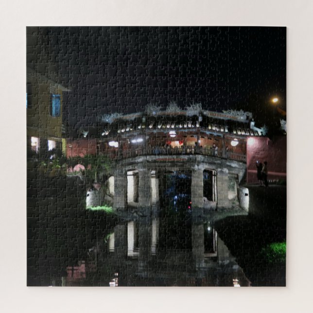 Quebra-cabeça noite em "hoi an" a cidade dos alfaiates e (Vertical)