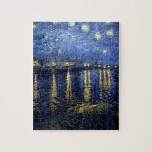 Quebra-cabeça Noite estrelado de Van Gogh sobre Rhone