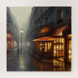 Quebra-cabeça Noite Foggy no Compro do Vendedor de Livros