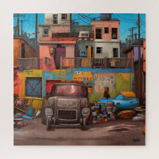 Quebra-cabeça Noite Foggy no Compro do Vendedor de Livros (Vertical)