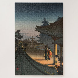 Quebra-cabeça Noite no Templo de Miidera por Tsuchiya Koitsu