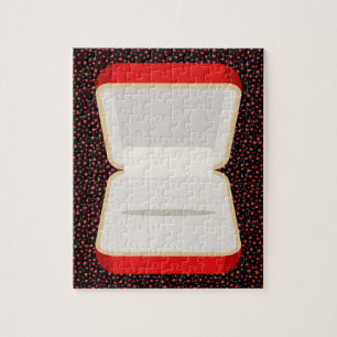 Quebra-cabeça noivado da Caixa de Anel do 