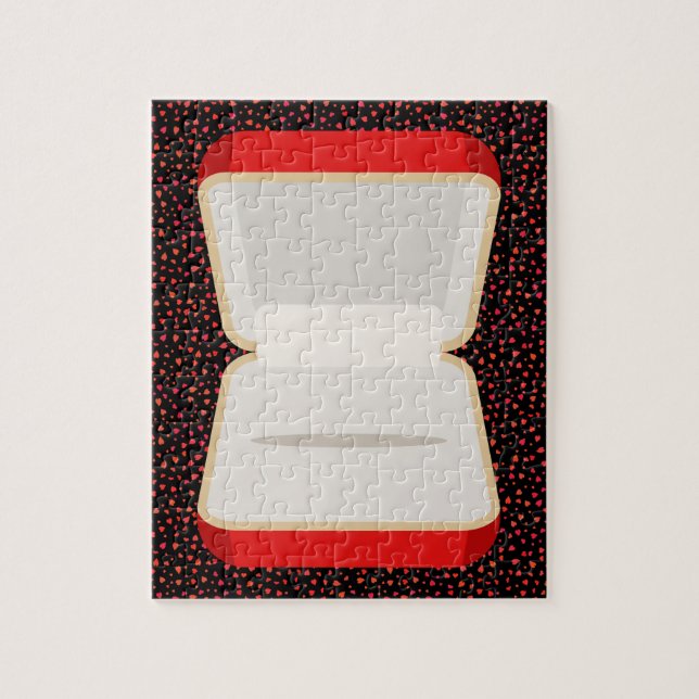 Quebra-cabeça noivado da Caixa de Anel do  (Vertical)