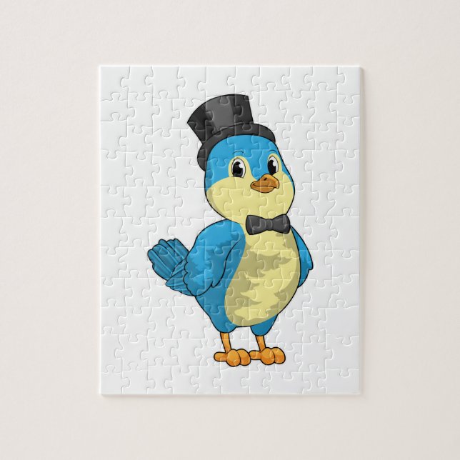 Quebra-cabeça Noivo como Pássaro com Fita (Vertical)