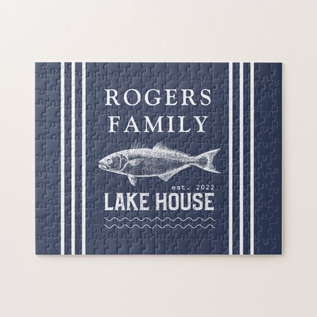 Quebra-cabeça Nome da Família da Casa do Lago (Horizontal)
