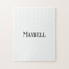 Quebra-cabeça Nome da Família Negra Moderna Elegante