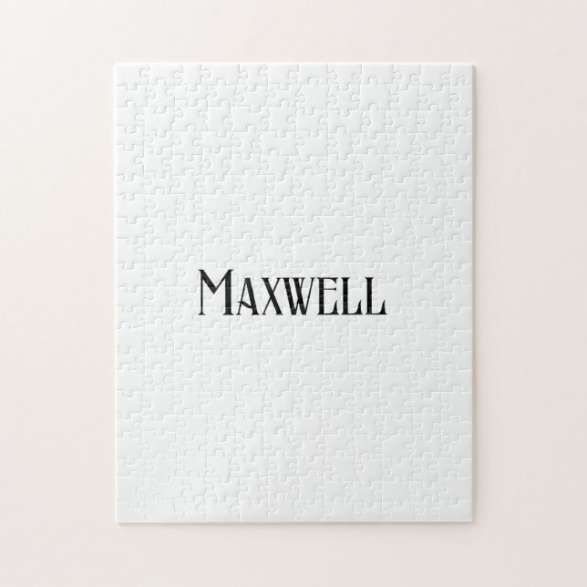 Quebra-cabeça Nome da Família Negra Moderna Elegante (Vertical)