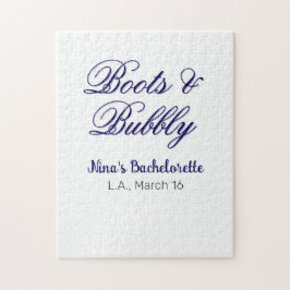 Quebra-cabeça nome da festa de despedida de solteira Boots & Bub