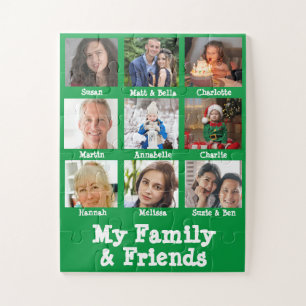 Quebra-cabeça Nome Da Minha Família E Amigos E Demência Verde Fo