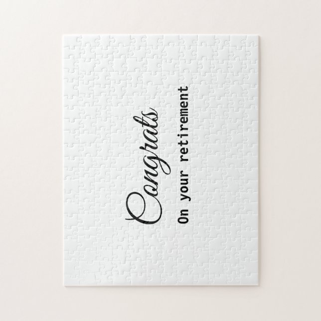 Quebra-cabeça Nome de adicionar parabéns mínimos simples (Vertical)