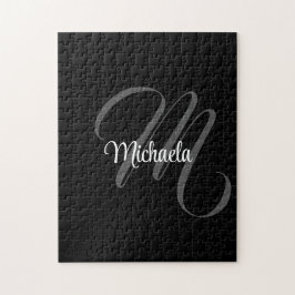 Quebra-cabeça Nome inicial do monograma moderno minimalista