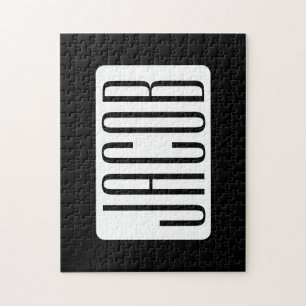 Quebra-cabeça Nome Moderno ou Nome de Marca Editável para Empres