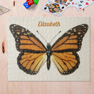 Quebra-cabeça Nome Personalizado Borboleta Monarch Art 250 Parte