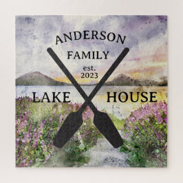 Quebra-cabeça Nome Personalizado da Família Lake House