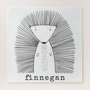 Quebra-cabeça Nome Personalizado de Desenho de Linha Simples de 