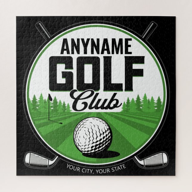 Quebra-cabeça Nome personalizado para jogador de golfe profissio (Vertical)