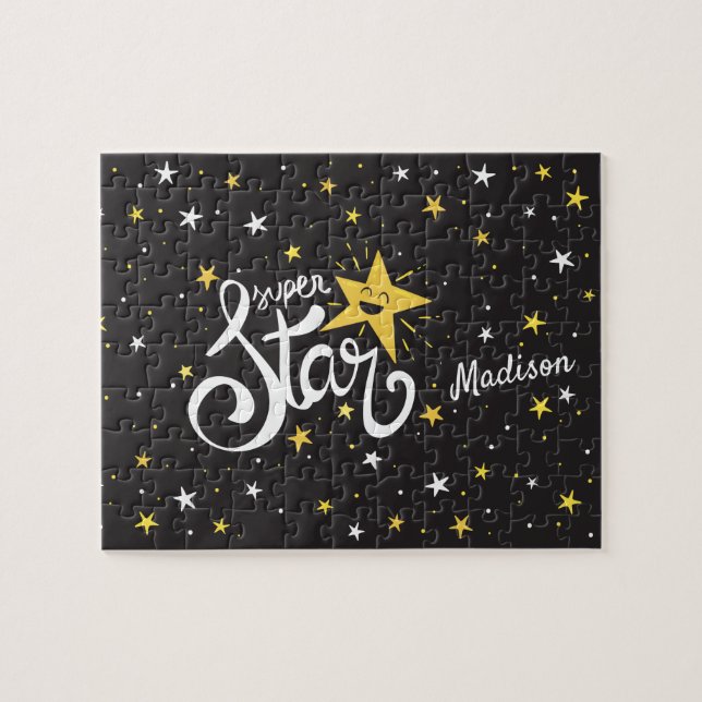 Quebra-cabeça Nome personalizado Superstar (Horizontal)