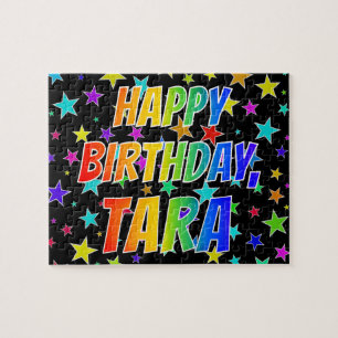 Quebra-cabeça Nome "TARA", "FELIZ ANIVERSÁRIO"
