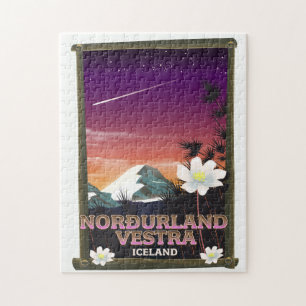Quebra-cabeça Norðurland vestra poster de viagens da Islândia