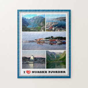 Quebra-cabeça Norske Fjorder - Noruega - I Love -