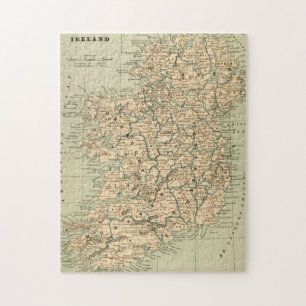 Quebra-cabeça Norte antigo da república de Ireland do mapa do
