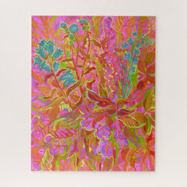 Quebra-cabeça Norte Flores Selvagens Arte Floral Colorida de Ver