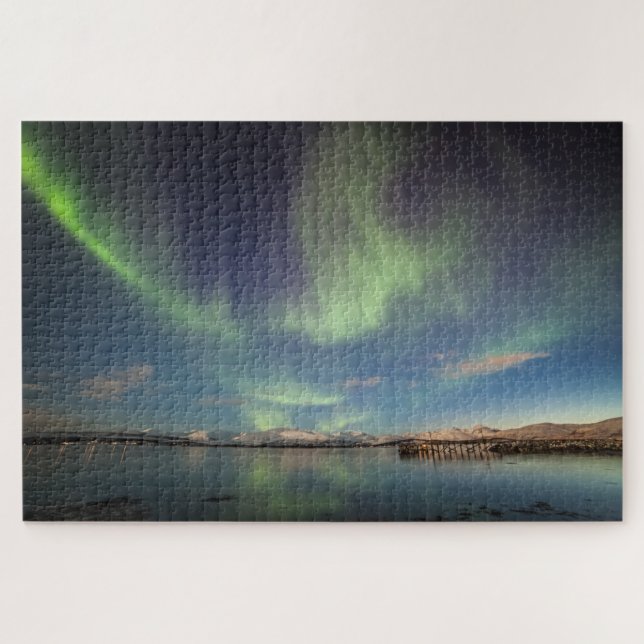 Quebra-cabeça Norte Lights Noruega (Horizontal)