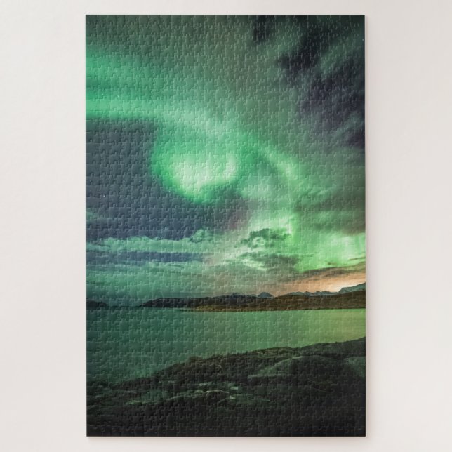 Quebra-cabeça Norte Lights Noruega (Vertical)
