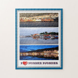 Quebra-cabeça Noruega - Norske Fjorder - I Love -
