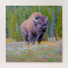 Quebra-cabeça Nós Amamos Bison Wyoming.