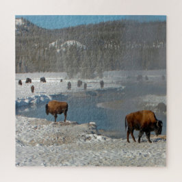 Quebra-cabeça Nós Amamos Búfalo Wyoming.