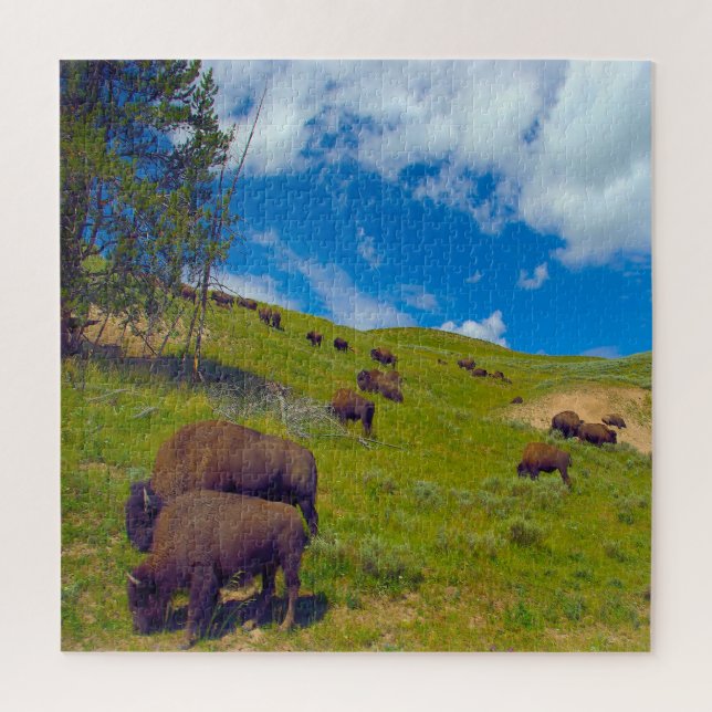 Quebra-cabeça Nós Amamos Búfalo Wyoming. (Vertical)