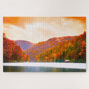 Quebra-cabeça Nós amamos Cheat Lake West Virginia.