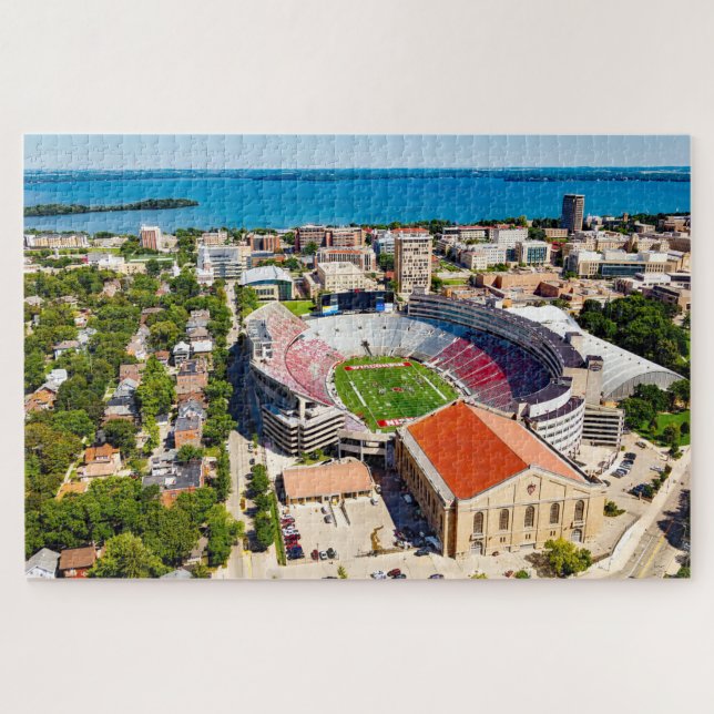 Quebra-cabeça Nós amamos Madison Wisconsin. (Horizontal)