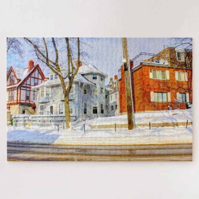 Quebra-cabeça Nós amamos Madison Wisconsin. (Horizontal)