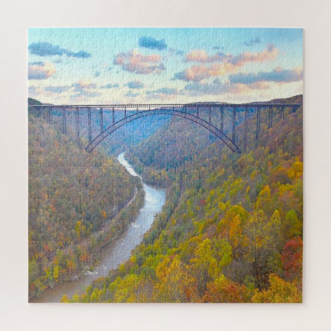 Quebra-cabeça Nós amamos New River Gorge West Virginia. (Vertical)