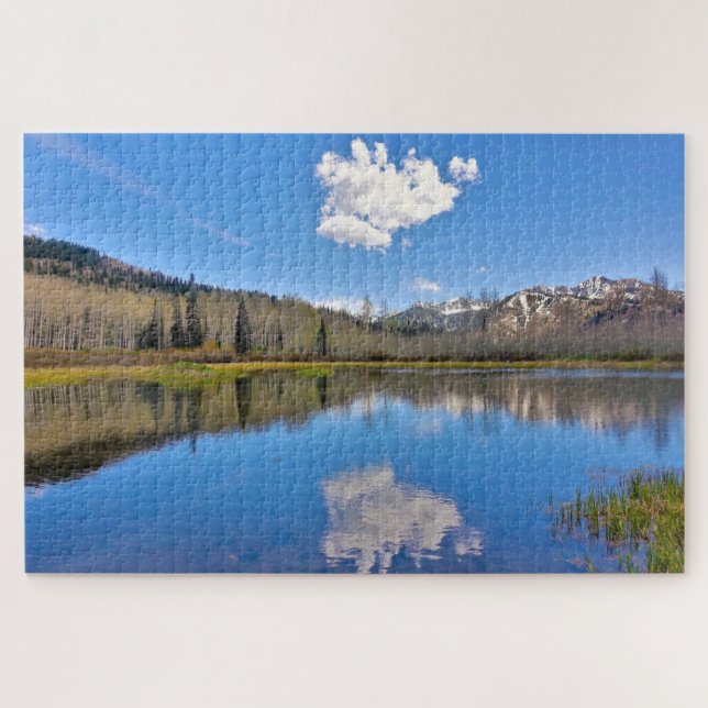 Quebra-cabeça Nós Amamos o Lago Alpino Utah (Horizontal)