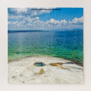 Quebra-cabeça Nós Amamos o Lago Yellowstone Wyoming. Quebra-cabe